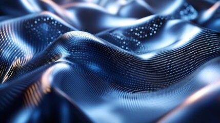 Poster - blue light digital effect corporate concept, featuring sleek glowing lines, dynamic geometric patterns, and futuristic overlays, 