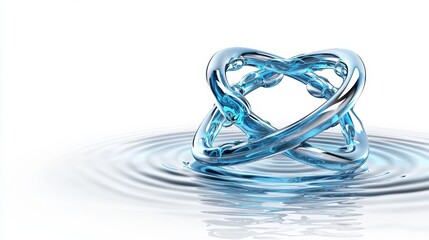 Poster - Mesmerizing Fluid Loops Ethereal Swirls of Transparent Movement