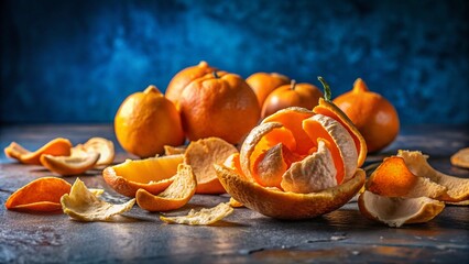 Poster - Architectural Photography: Tangelos Mandarin Peel Textures & Structures, Abstract Still Life, Modern Design