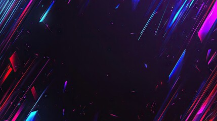 Poster - Abstract Neon Light Streaks on Dark Background in Digital Art