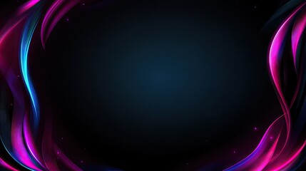 Poster - Abstract Colorful Wave Pattern on Dark Background for Design Use