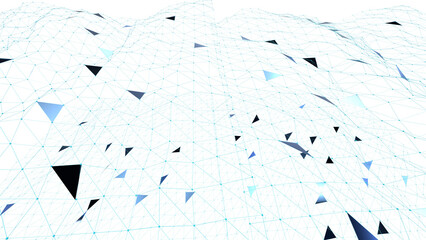 Aufkleber - abstract digital background of points and lines. glowing black plexus. big data. network or connecti
