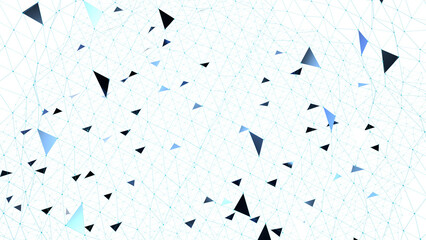 Aufkleber - abstract digital background of points and lines. glowing black plexus. big data. network or connecti