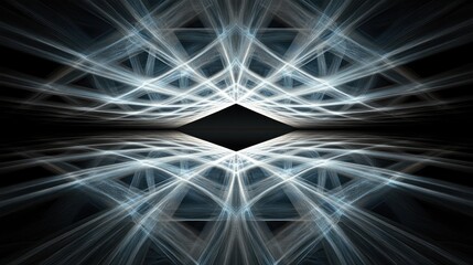 Poster - Abstract Light Patterns with Symmetrical Reflections in Darkness