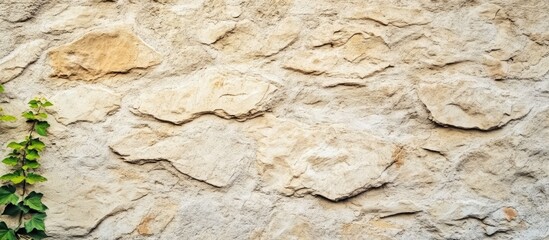 Poster - Textured stone wall surface featuring irregular shapes perfect for rustic design projects and vintage wallpaper backgrounds.