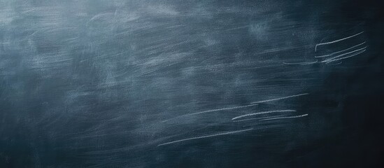 Poster - Chalkboard with smudged white chalk marks on a deep black surface ideal for educational use or creative artistic presentations
