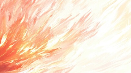 Poster - Vibrant Abstract Background with Fiery Orange and Soft Cream Tones