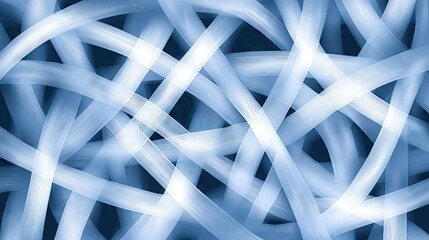 Aufkleber - Abstract Light Blue Wavy Lines on Dark Background for Design Use