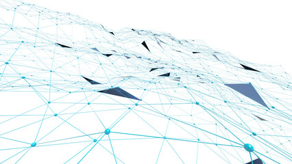 Fototapete - Abstract digital background of points and lines. Glowing black plexus. Big data. Network or connection. Abstract technology science background. 