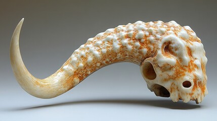 Poster - Intricate Shell Sculpture with Unique Textures and Curves Showcasing Natural Artistry in Marine-Inspired Design for Home Decor and Artistic Displays