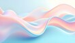 © designhunt - Abstract pastel colors 3d wave background. Abstract background in soft pastel colors. 3D render abstract light blue curve frosted glass pattern with a gradient color on a blue background