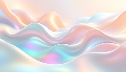 Aufkleber - Abstract pastel colors 3d wave background. Abstract background in soft pastel colors. 3D render abstract light blue curve frosted glass pattern with a gradient color on a blue background