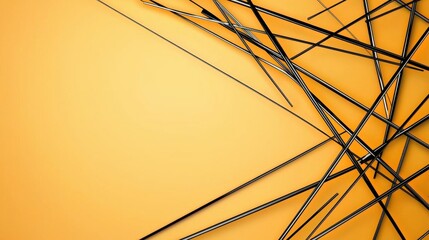 Poster - Striking Abstract Geometric Pattern in Vivid Orange Tones