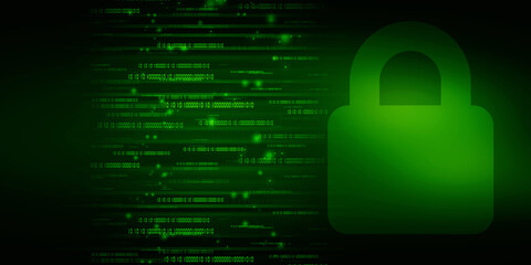 2d illustration Safety concept: Closed Padlock on digital background
