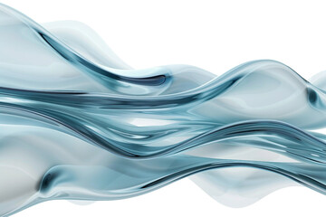 Wall Mural - Serene Smooth 3D Wave: Evoking Calmness and Fluidity in Your Designs Isolated on Transparent Background