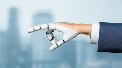 Poster - Robotic Hand Showcasing Technological Advancements in Intelligence and Automation
