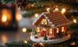 © Alex - Festive gingerbread house ornament decoration