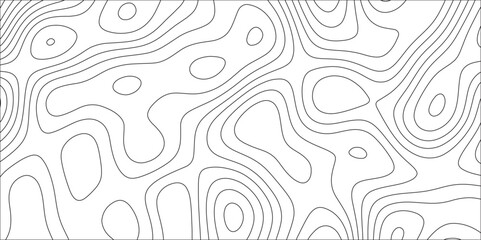 Aufkleber - Contour map background. Geography scheme and terrain. Topography grid map. Ocean topographic line map with curvy wave isolines. Stylized height of the topographic map contour in lines