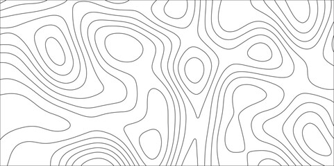 Aufkleber - Contour map background. Geography scheme and terrain. Topography grid map. Ocean topographic line map with curvy wave isolines. Stylized height of the topographic map contour in lines