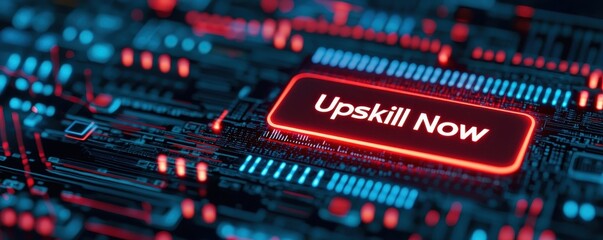 Poster - A vibrant circuit board with a prominent 