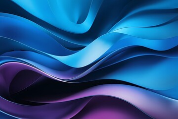 Poster - Abstract blue and purple wave dynamic modern background for wallpaper or presentation