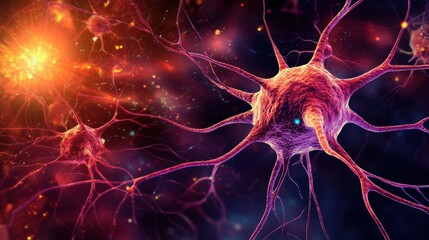 Poster - Colorful Neurons and Synapses in a Complex Neural Network Design