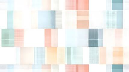 Soft pastel colors create modern checkered pattern, evoking calmness and serenity