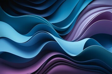 Poster - Abstract blue and purple wave dynamic modern background for wallpaper or presentation