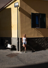 Wall Mural - beautiful Procida island with colorful houses in sunny summer day, Italy