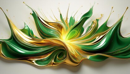 Wall Mural - abstract fractal background with flowers