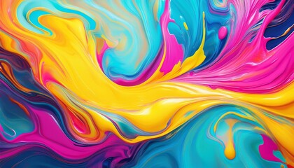 Wall Mural - abstract colorful background with waves
