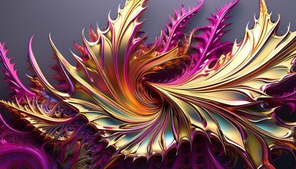 Wall Mural - fractal flower background