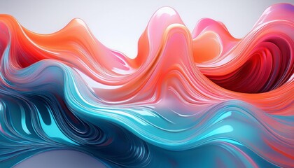Wall Mural - abstract colorful background with waves