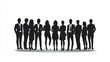 © Ammmar - Business silhouettes showcasing teamwork and collaborative professional efforts. Vector icon