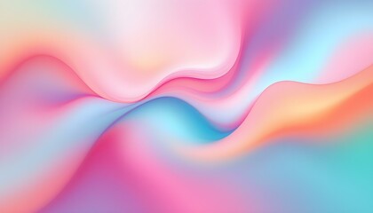 Poster - Abstract wave lines pattern dynamic colorful light flowing isolated on black background design element in the concept of music. Iridescent wavy liquid blob in a bold holographic style background