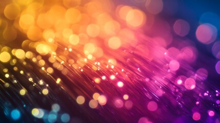 Aufkleber - Vibrant Abstract Background with Colorful Bokeh Effect and Light