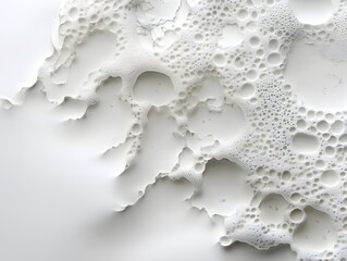 Aufkleber - Abstract close-up of creamy bubbles and foam on a smooth surface creating a textured background ideal for artistic, culinary, or scientific design projects