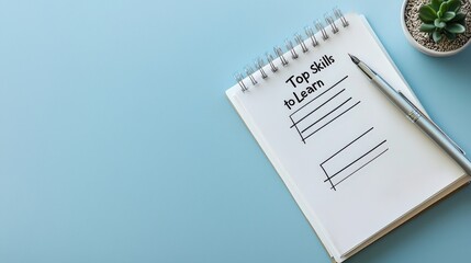 Aufkleber - A flat lay of career planning tools, including a 