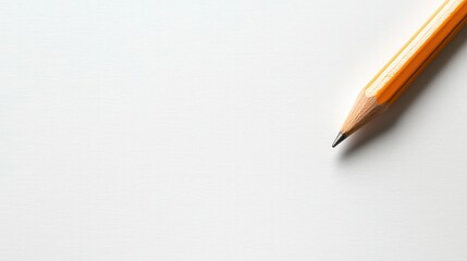 Aufkleber - A close-up of blank note paper in a spiral notebook, with a pencil resting on the side