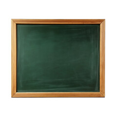 Poster - Empty green chalkboard with wooden frame on transparent background