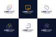 © amor - Bubble chat with line art logo design