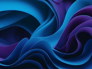 Poster - Abstract blue and purple wave dynamic modern background for wallpaper or presentation