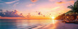 © Daniel - Dream getaway Resort. Well-being background with Serene Sunset Beach.