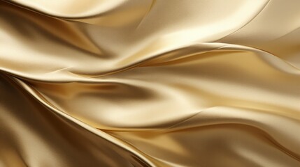 Fototapete - A textured gold foil background with a blend of matte and shiny areas, featuring an array of organic shapes and patterns formed by the foil's unique creases. The overall look exudes sophistication