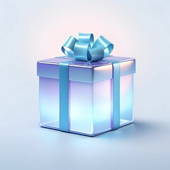 Wall Mural - Glowing Gift Box: A Serene Celebration