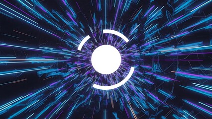 Poster - Abstract colorful lines vector background internet big data and technology connections concept abstract template