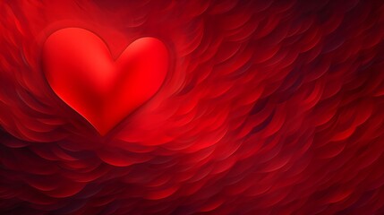 Wall Mural - Crimson Heart: A Valentine's Day Abstract