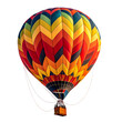 © NusratJahan - Vibrant hot air balloon isolated on transparent rainbow flying freedom HD photo PNG transparent