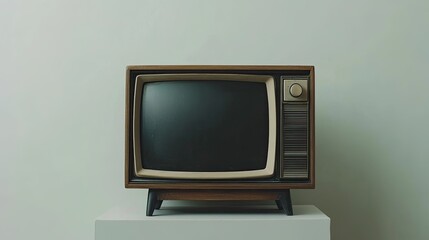 Old tv isolated on white background, with copy space