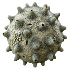 Poster - Detailed Close-Up of an Unidentified Microbial Sphere with Spikes